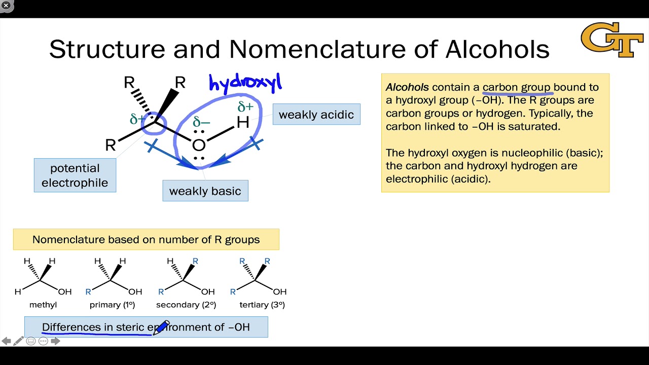 02.01 Structure and Nomenclature of Alcohols