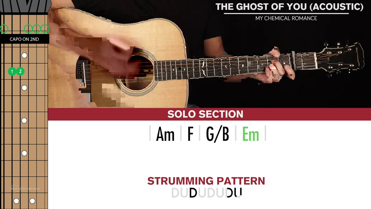 The Ghost Of You Acoustic Guitar Cover My Chemical Romance 🎸|Tabs + Chords|