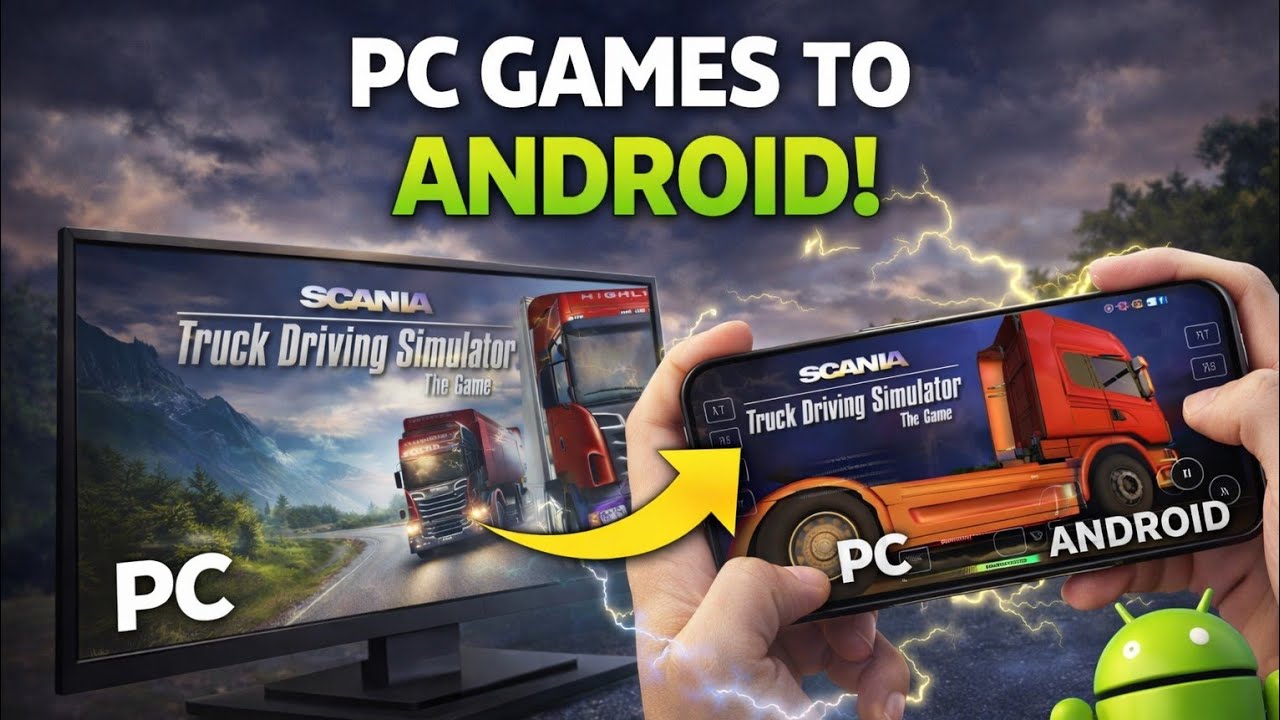 Play PC Game's on Android | Scania Truck Driving Simulator (Full Tutorial)