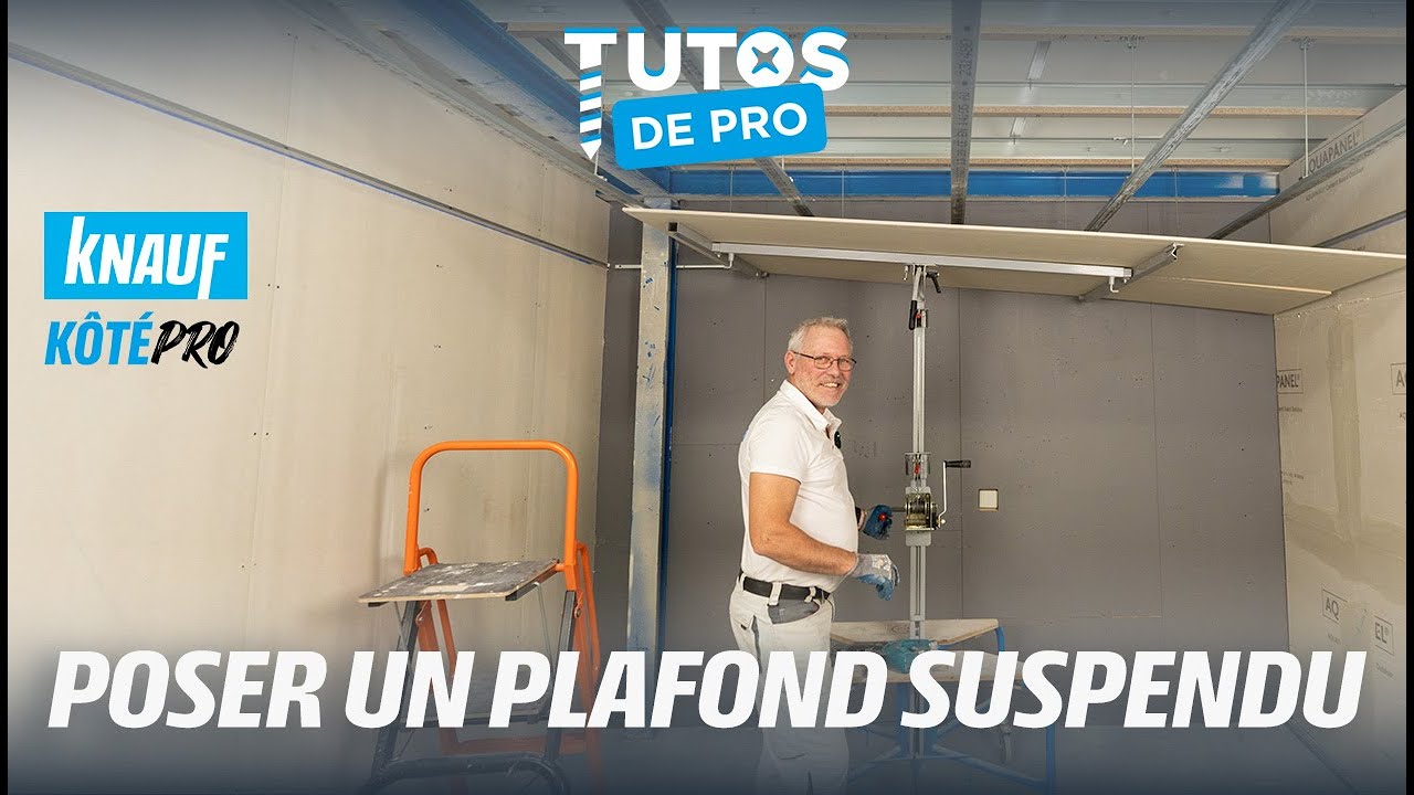 Comment installer un plafond suspendu en plaques de plâtre - TUTOS DE PRO - KÔTÉ PRO
