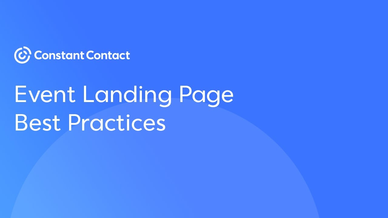 Event landing page best practices | Constant Contact