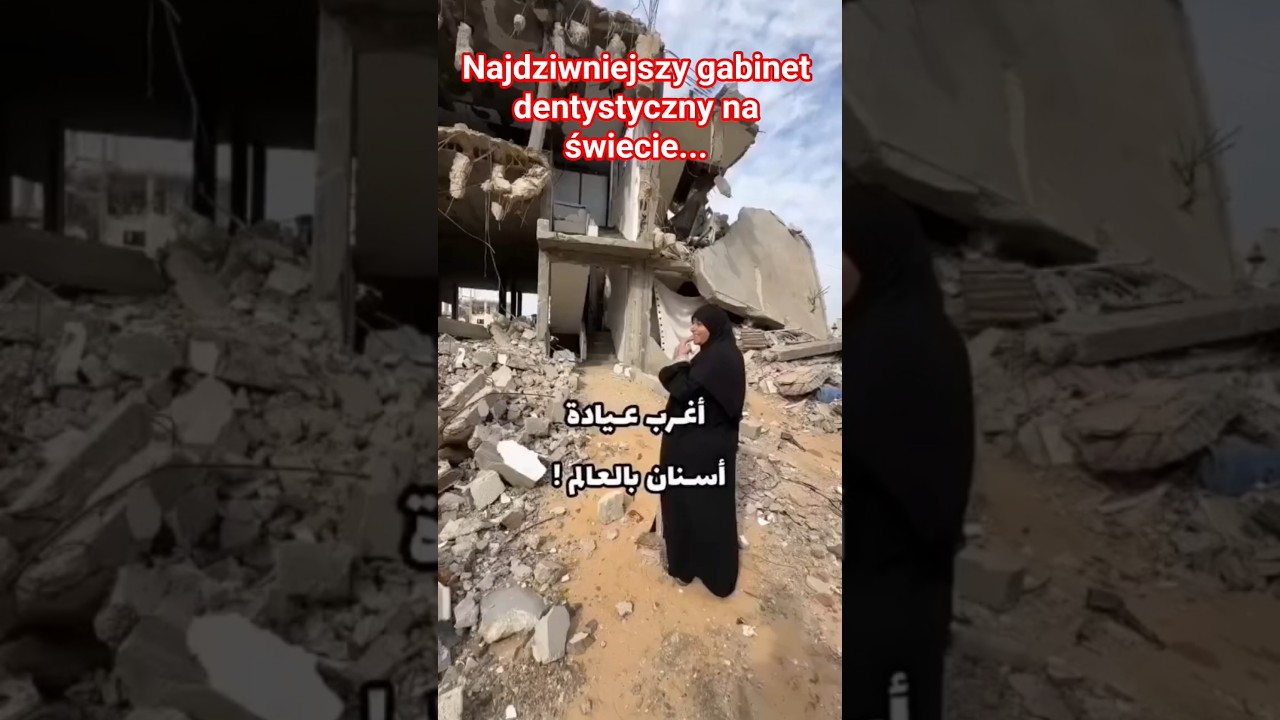 Działający Gabinet dentystyczny w zrujnowanym budynku w strefie Gazy 🇵🇸🦷🧑‍⚕️🥼🏥