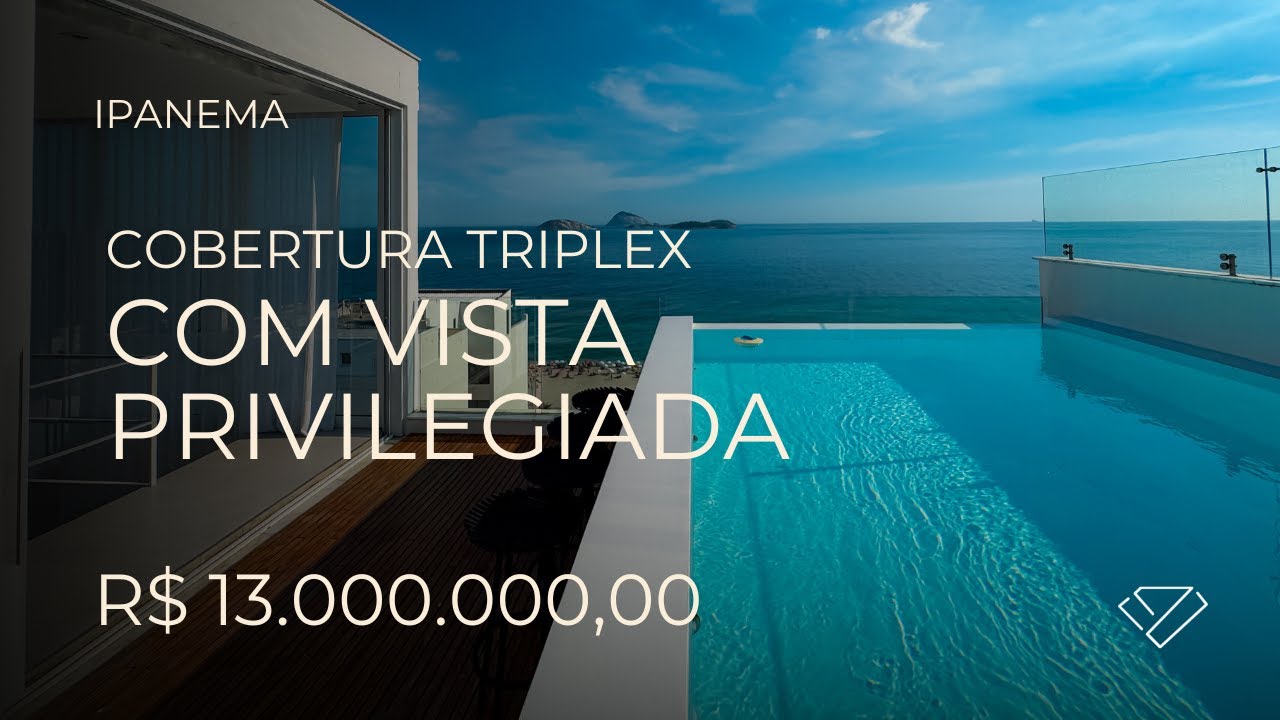 Cobertura Triplex com Vista para a praia de Ipanema