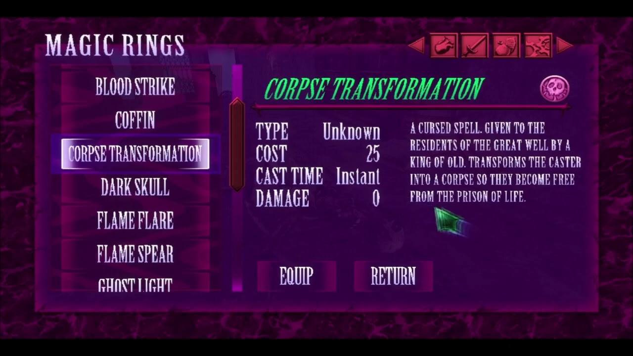 lunacid | The Ring of Corpse Transformation