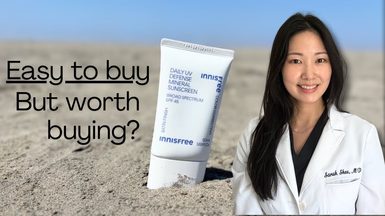 Dermatologist's Review of Innisfree Daily UV Defense Mineral Sunscreen SPF 45
