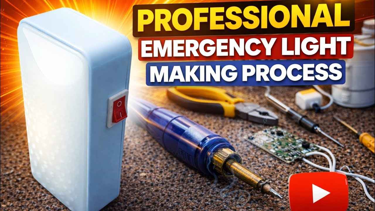 Professional Emergency Light Making Process | Step by Step DIY Backup Light 03057550253 for order 
