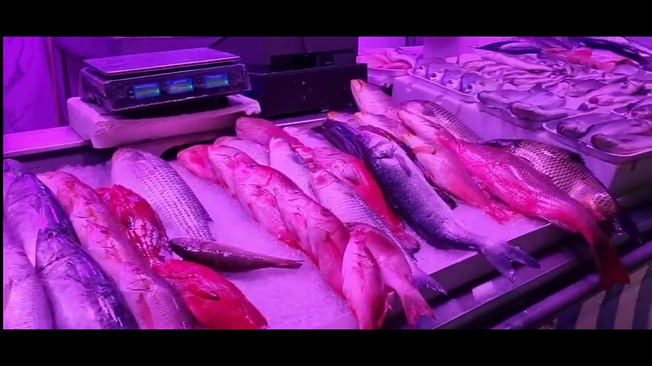 Fresh Seafood Market Indoor in Birmingham UK🇬🇧