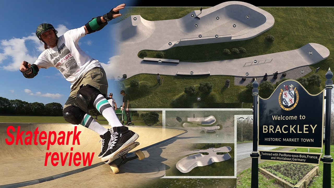 Sean & Ben checkout the new Brackley #skatepark. #skateboarding #over50skater #skate