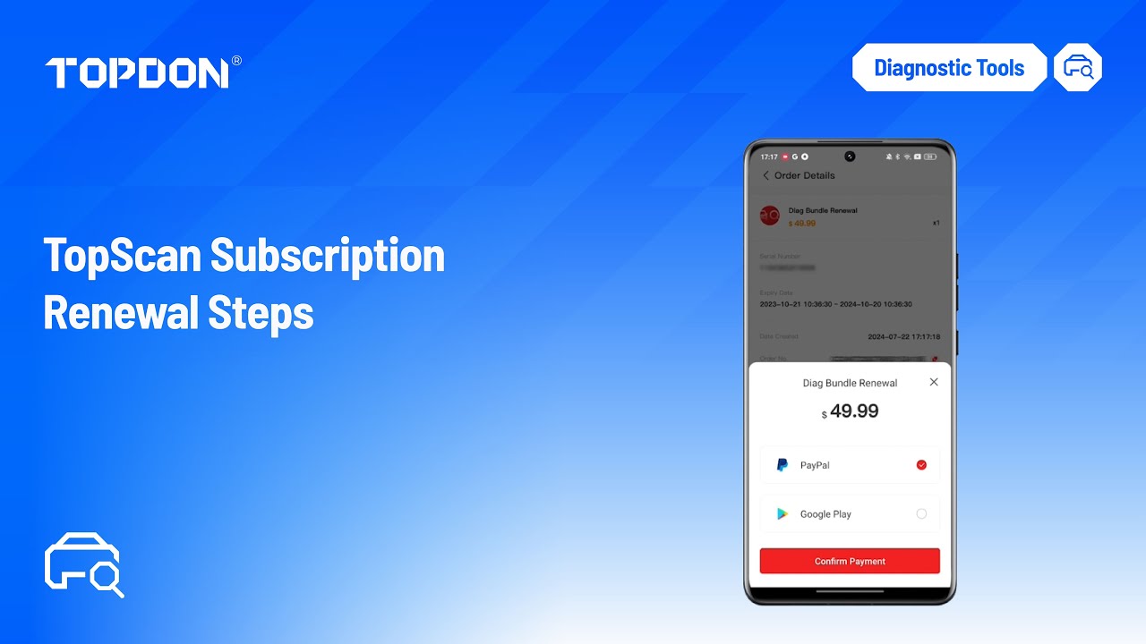 TOPDON TopScan Subscription Renewal Steps
