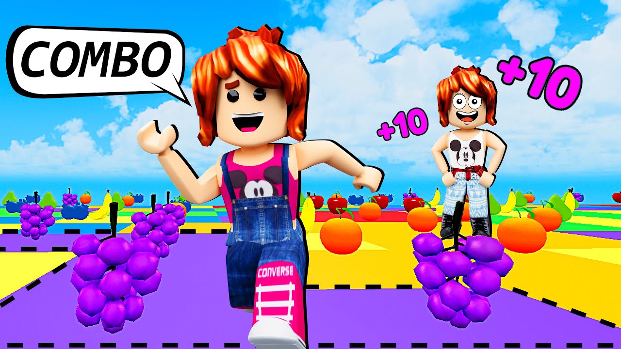 JOGO SATISFATÓRIO de FRUTAS NO ROBLOX! (Fruit Connect)