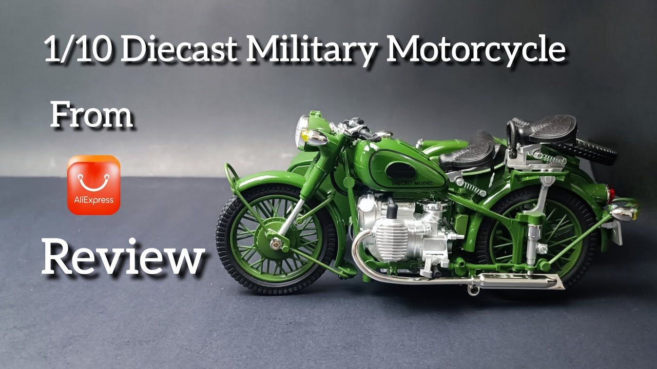 1/10 Diecast Military Motorcycle from AliExpress review