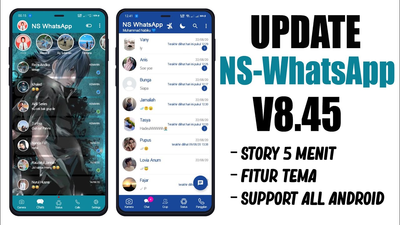 WhatsApp Terbaru 2020 || NSWhatsApp v8.45 Support Android 10