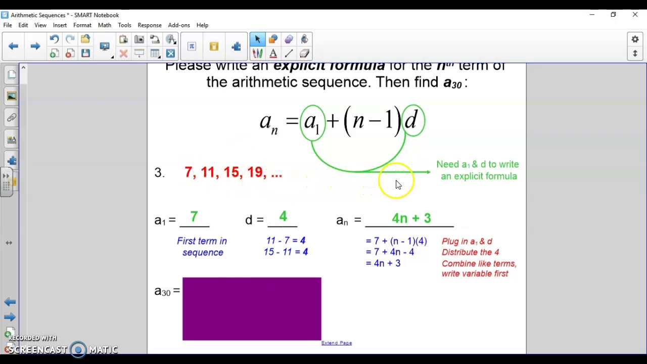 PC: Arithmetic Sequences