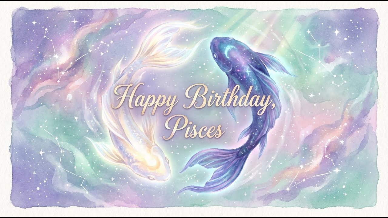 Pisces, Happy Birthday! ♓ (A Zodiac Birthday Greeting)