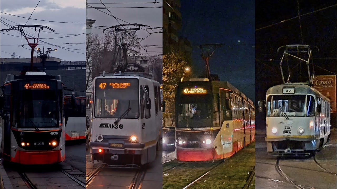 Tramvaie STB pe linia 47 (Ghencea - Piata Unirii) - partea 2