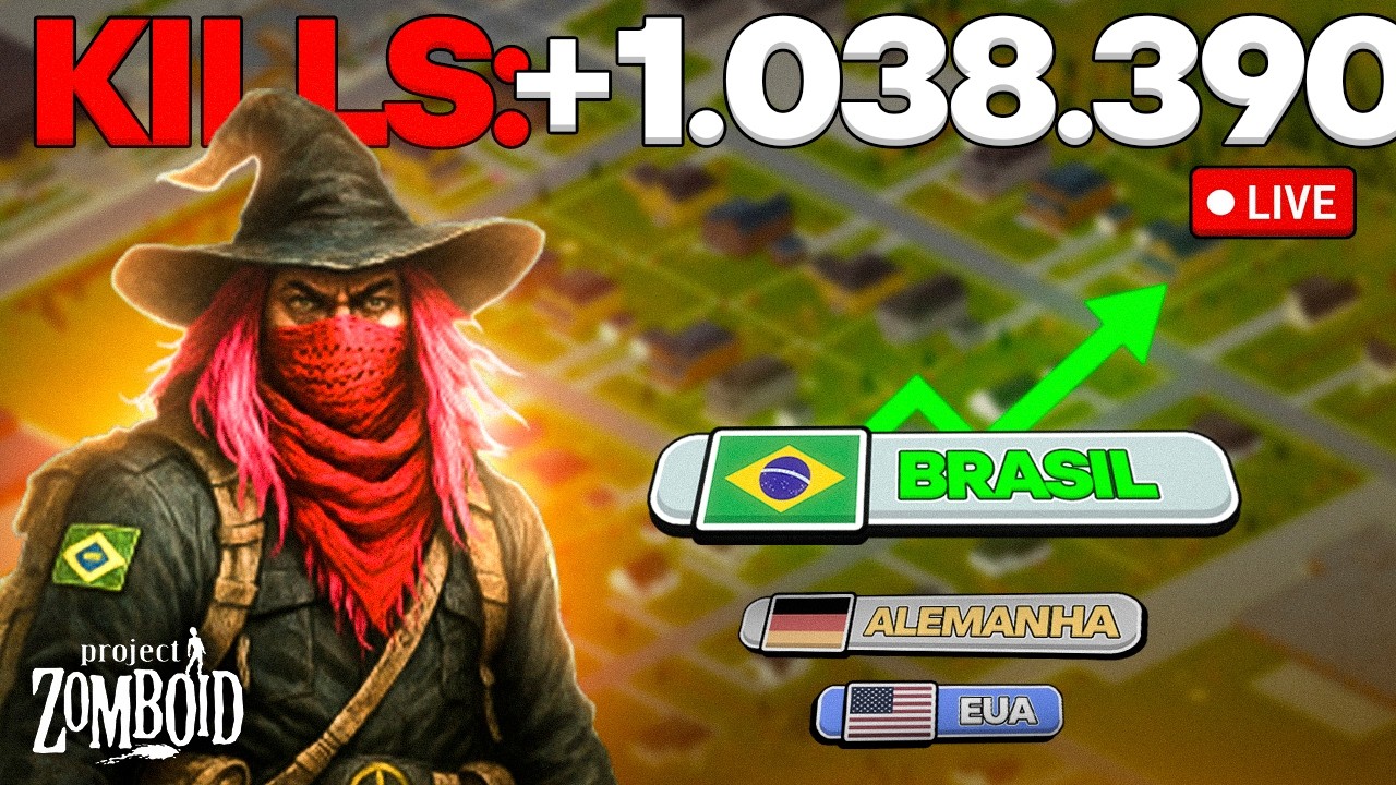 🔴 AO VIVO | 1.038.390 KILLS  8 anos de Sobrevivência | O MUNDIAL DE ZOMBOID 🇧🇷