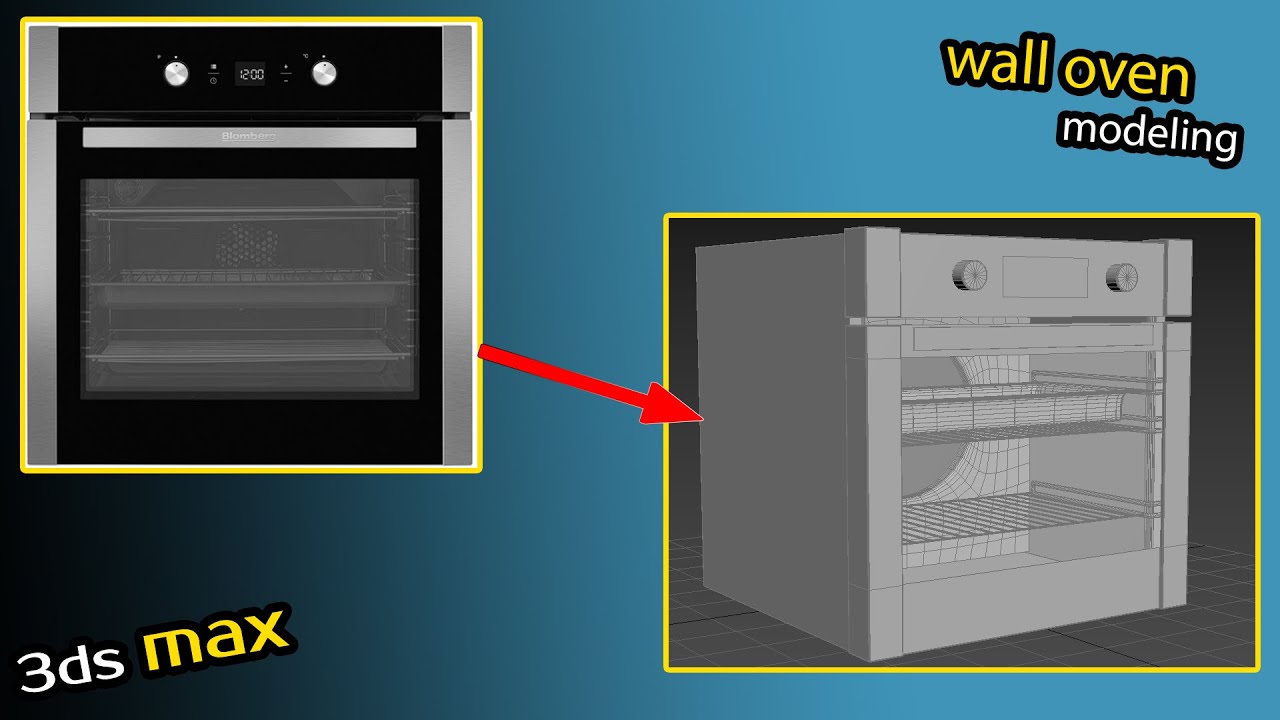 wall oven modeling in 3dsmax