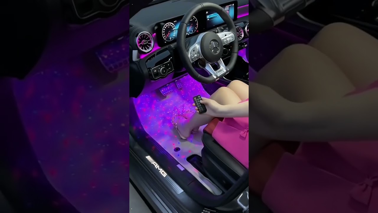 Remote-Controlled RGB USB Car Lights for Interior Ambience