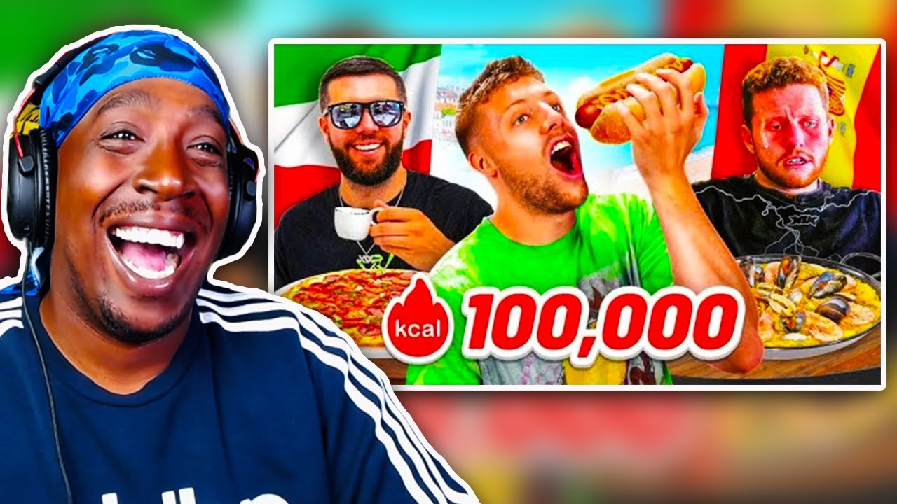 REACTION TO SIDEMEN EUROPE 100,000 CALORIE CHALLENGE