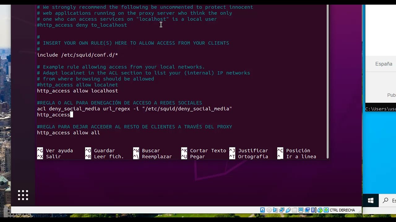 Instalación y configuración de un proxy Squid en Ubuntu 20.04