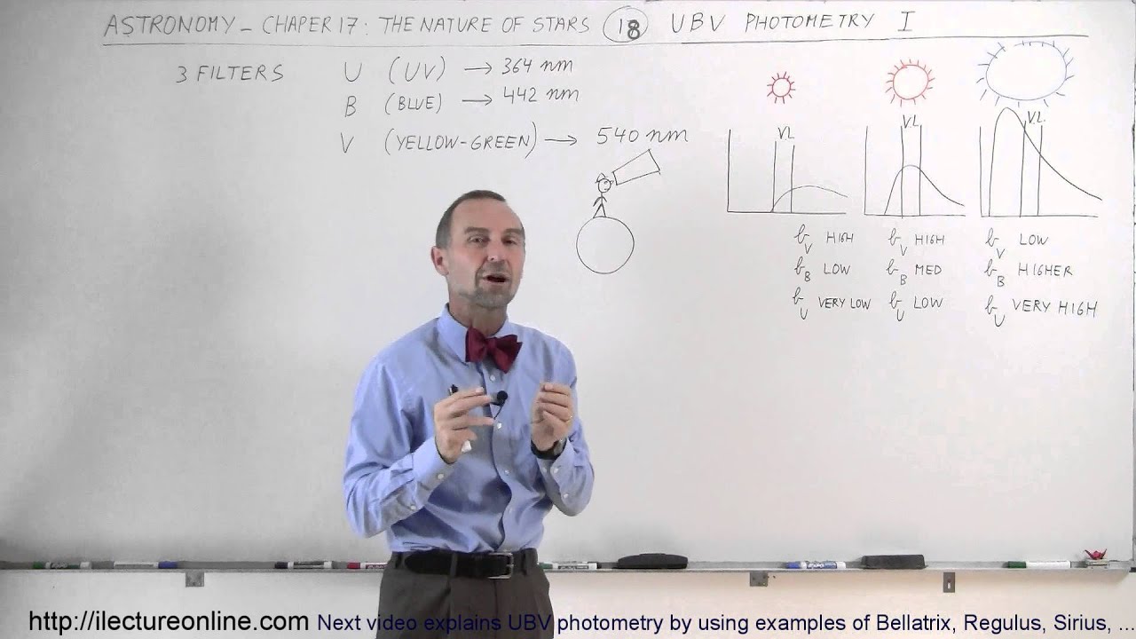 Astronomy - Ch. 17: The Nature of Stars (18 of 37) UBV Photometry: Star Brightnessr and it's Color