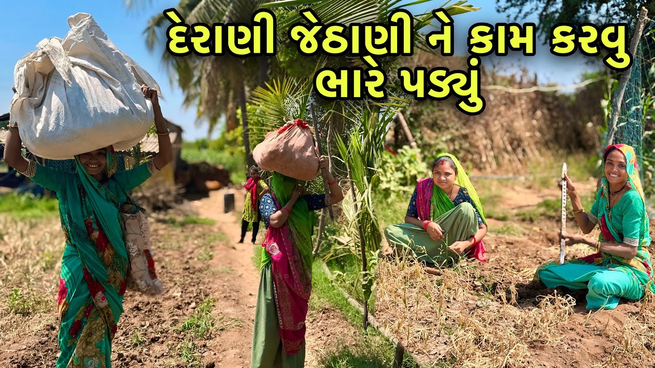 દેરાણી જેઠાણી ને વાડી નુ કામ પડ્યું ભારે 😡 Derani Jethani Work From Farm | Village Lifestyle 