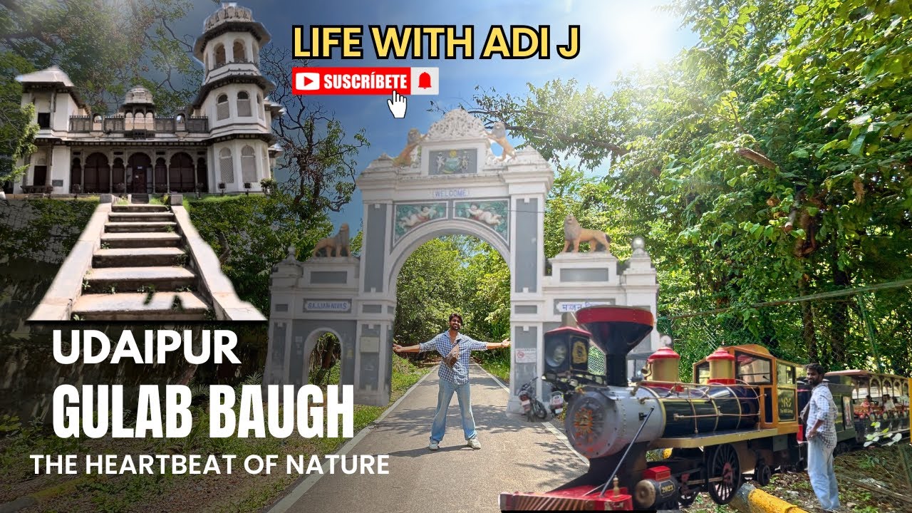 Udaipur ka Sabse Khoobsurat Garden 🌸 | Gulab Bagh Full Tour & Mini Toy Train Ride”