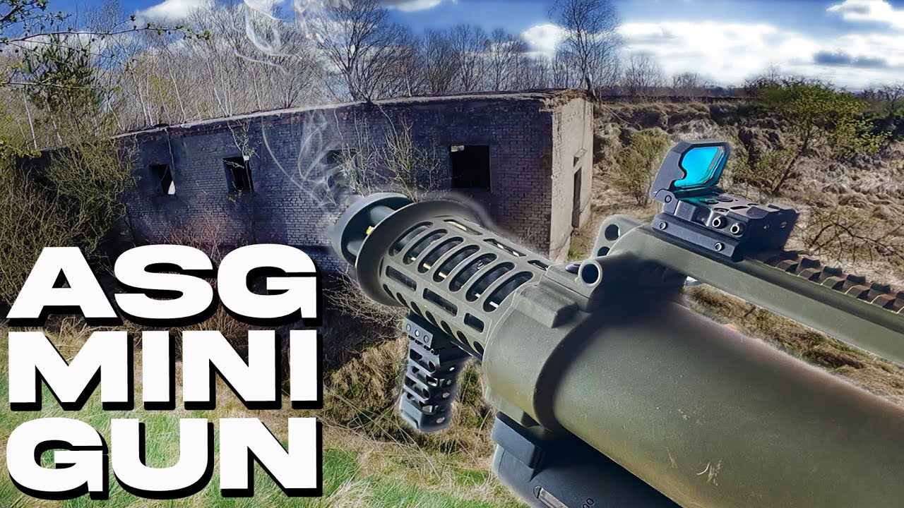 AIRSOFTOWY MINIGUN W AKCJI strzelanka asg w Stargardzie