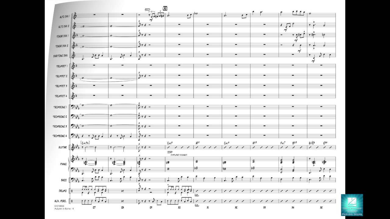 Autumn In Rome arranged by Michael Philip Mossman