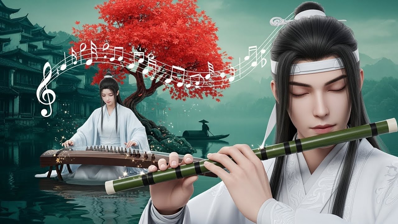 Chinese Zen Music Bamboo Flute Erhu Guzheng Relaxing Meditation