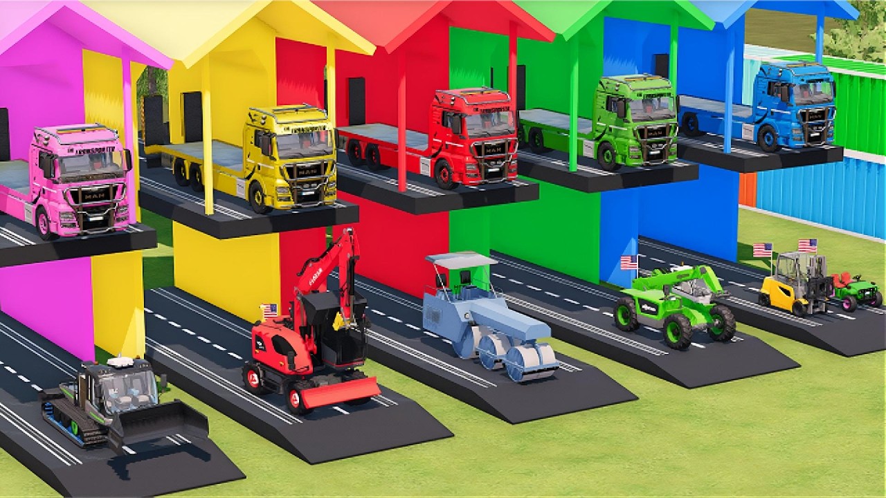 TRANSPORTING ALL HEAVY VEHICLES  and UNIQUE VEHICLES WITH MAN TRANSPORTER TRUCKS ! FS22