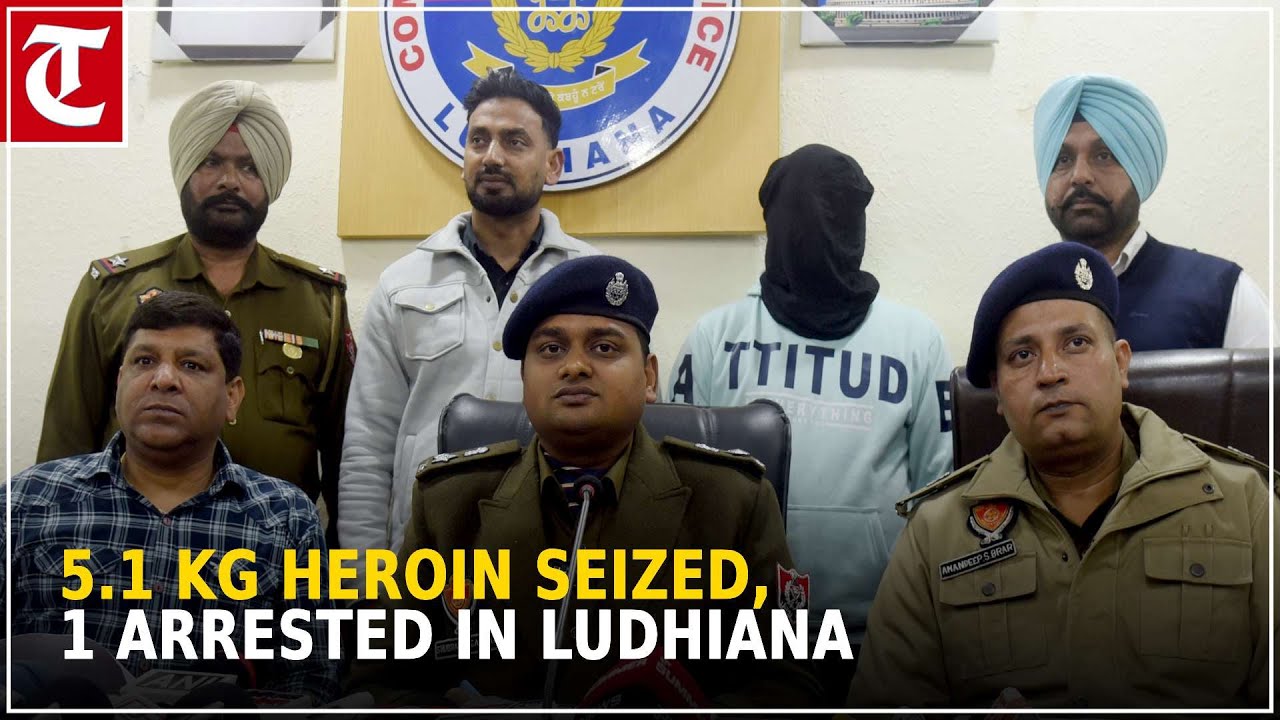 Ludhiana police crackdown: 5.1 kg heroin seized, 1 arrested