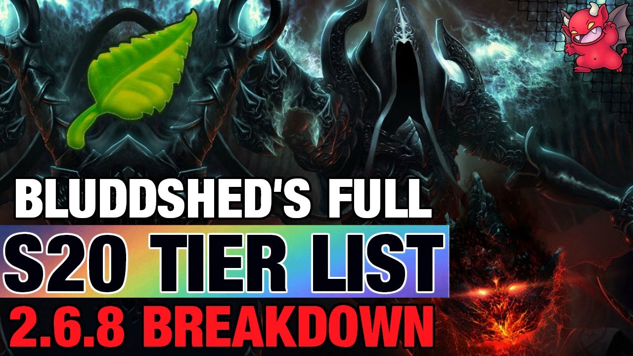 Bluddshed's Season 20 Tier List Patch 2.6.8 - Build Guides, Meta's, Speeds & More!