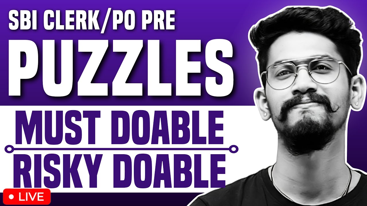 SBI Clerk Pre Puzzles | SBI PO Pre Puzzles | SBI Clerk Pre | SBI PO Pre | Yashraj Sir | Veteran