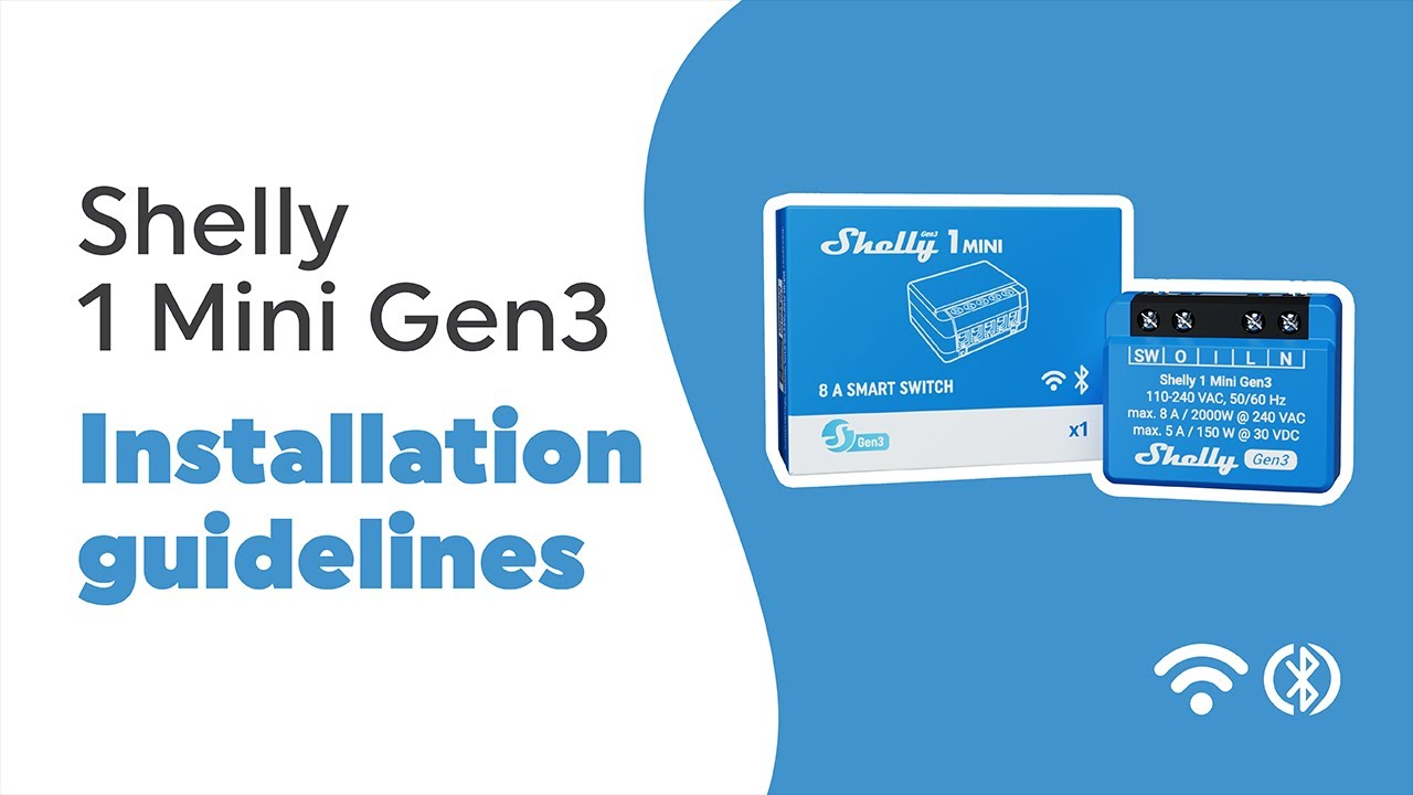 Shelly 1 Mini Gen3 - Installation video