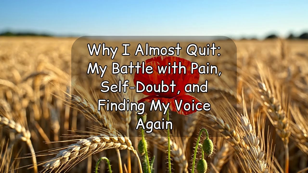 Why I Almost Quit: My Battle with Pain, Self-Doubt, and Finding My Voice Again