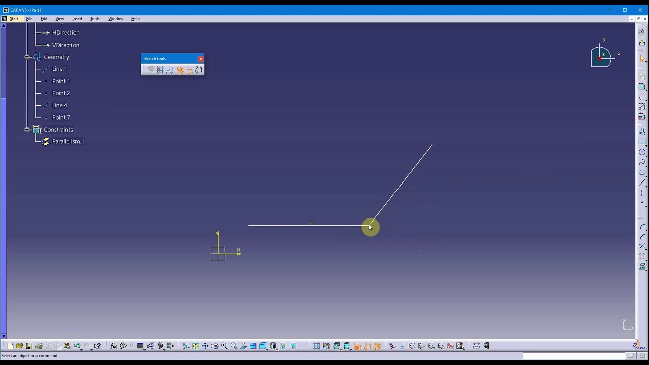 CATIA Sketch Constraints