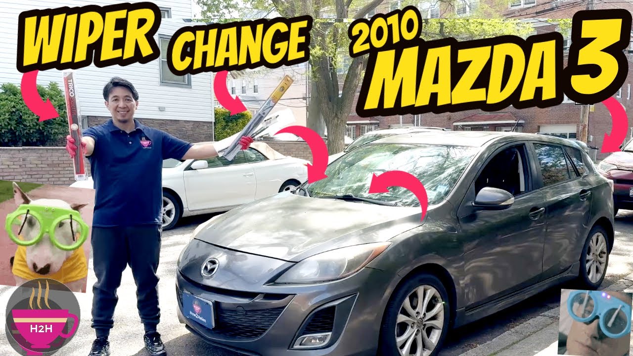 How to: Wiper Blades Replace DIY Service 2010 Mazda 3 (BL 2010-2013 Hatchback) Mazda3