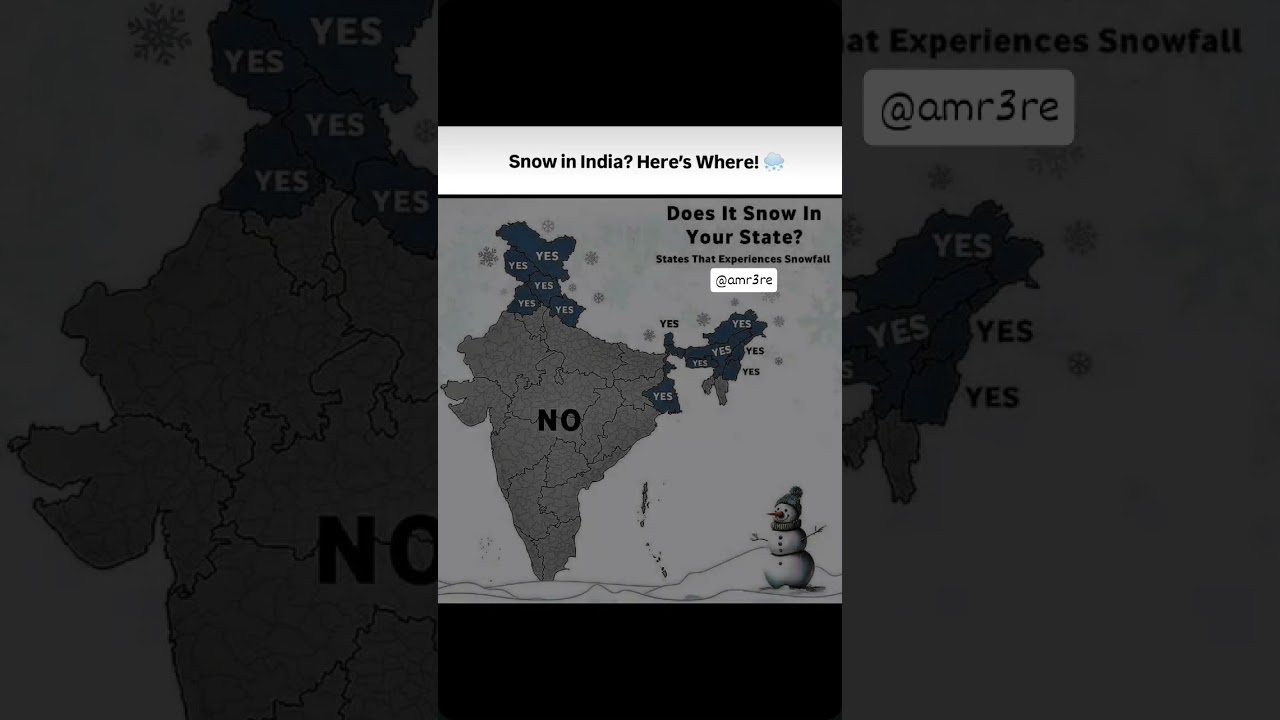 ❄️ Snow in India? These States Turn Into Winter Wonderlands! 🇮🇳☃️