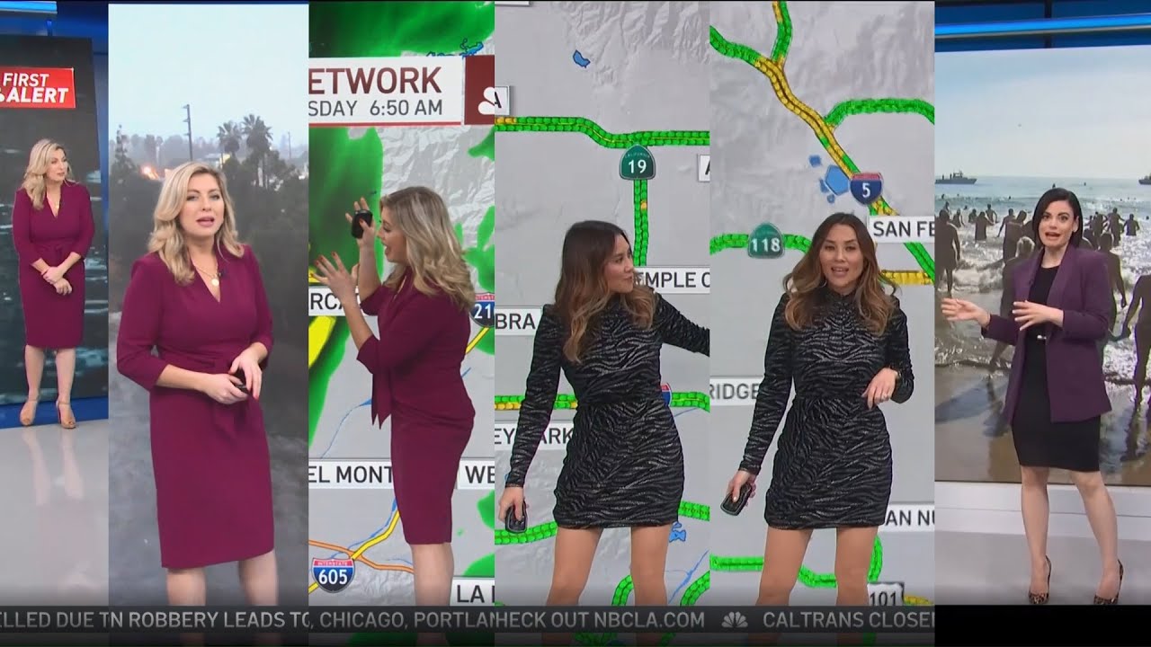 Келли Муди, Холли Ханнула и Камилла Рамбальди для телеканала NBC4 в Лос-Анджелесе (1 января 2026 г.)
