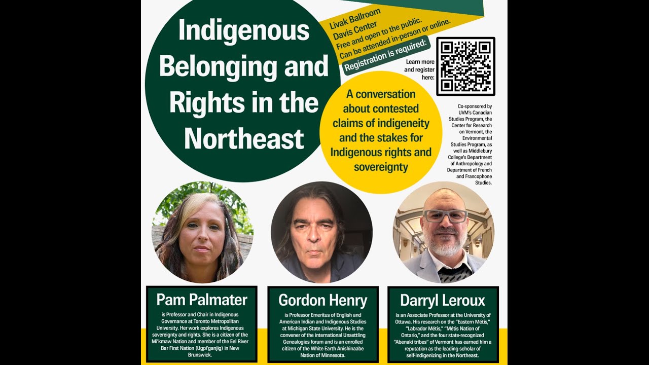 Indigenous Belonging & Rights in the Northeast (UVM, 2024)