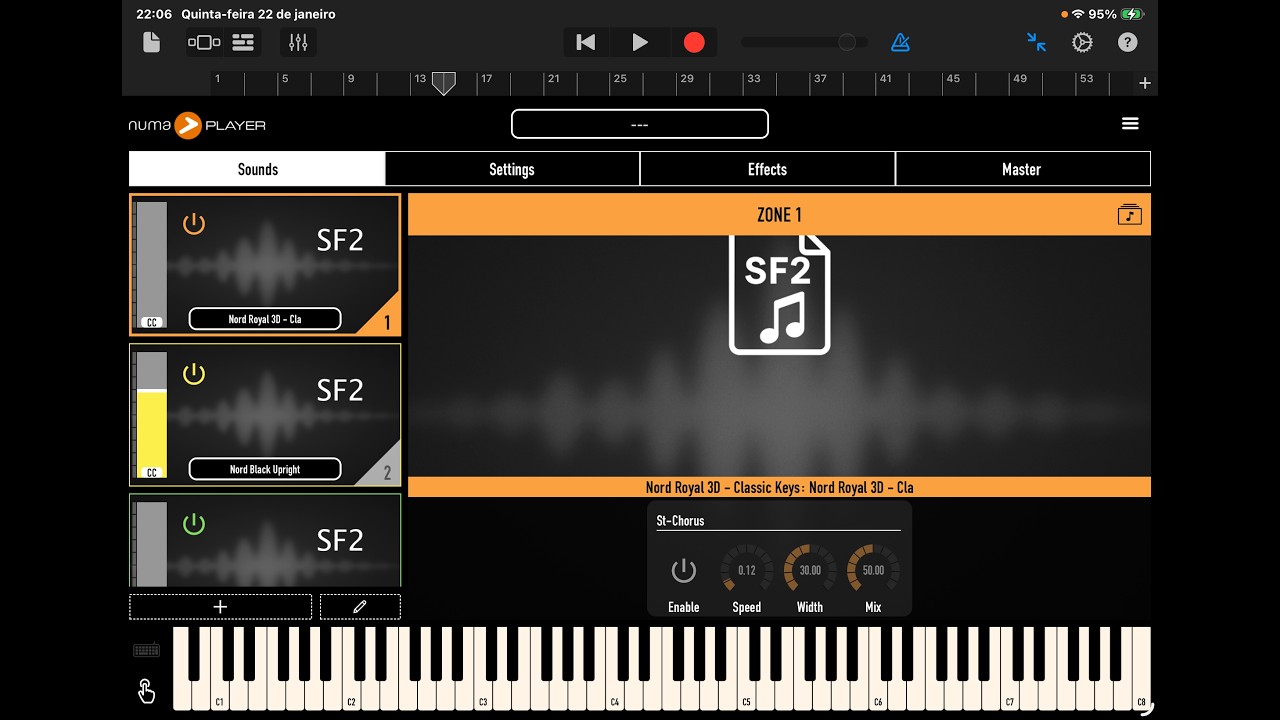 Use o App Garage Band para o Numa Player 2! #controladormidi #numaplayer2 #ipad