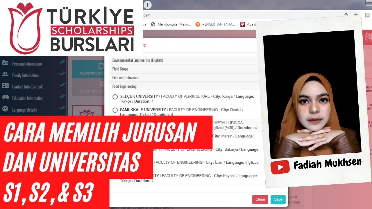 Bagaimana Cara Mengetahui Jurusan & Universitas yang Tersedia di Beasiswa Turki YTB?  - Eps VI