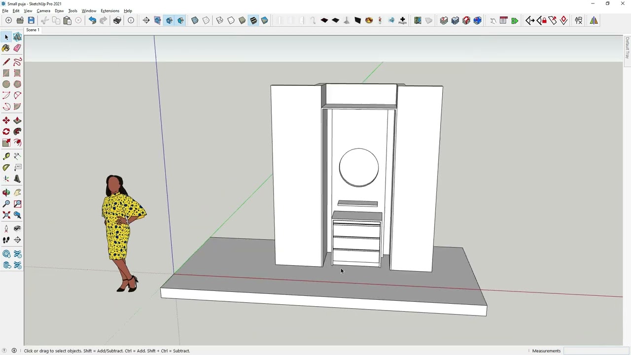 Home small puja room design. |puja room in sketchup|