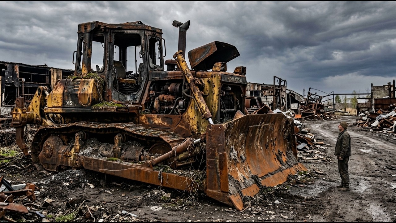 RESTORING A BURNT KOMATSU BULLDOZER