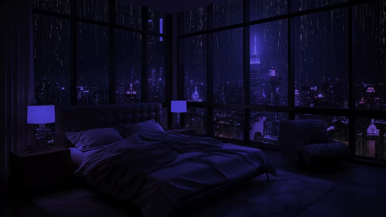 Noches lluviosas en la ciudad: Sonidos curativos para el estudio, el sueño y la paz 🌧️