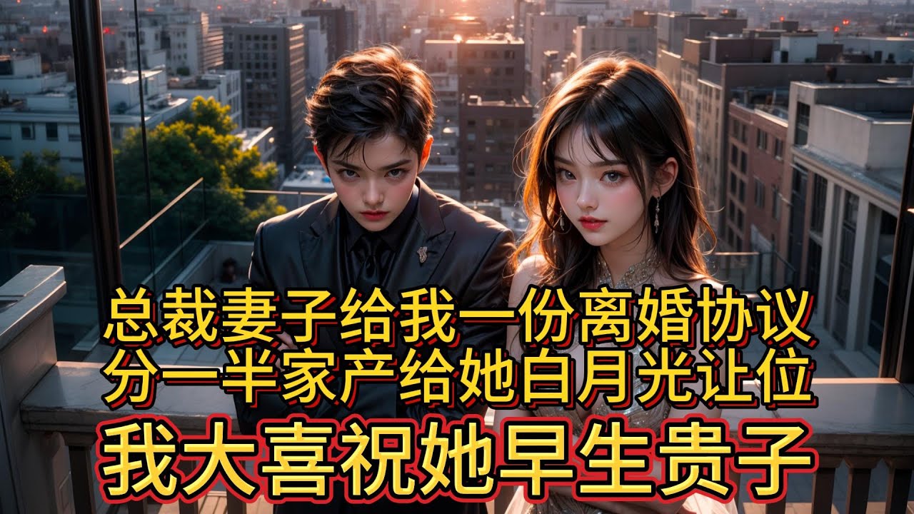 总裁妻子给我一份离婚协议，分一半家产给她白月光让位，我大喜祝她早生贵子。