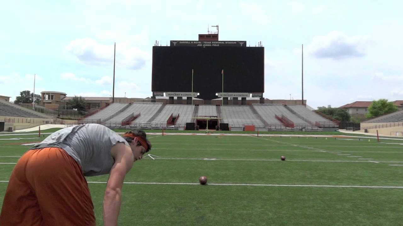 NFL Draft 2012 - Justin Tucker, Texas Kicker - 10 for 10 FGs Running Video