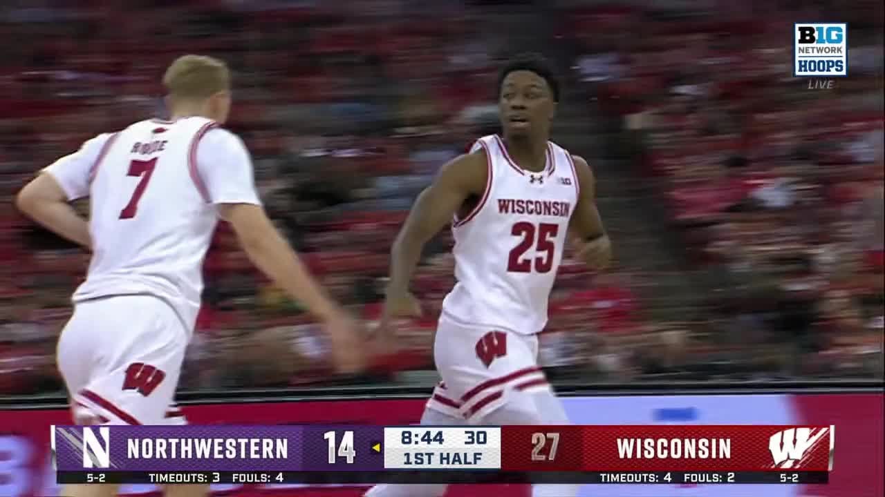 1,000 Career Points for John Blackwell vs. Northwestern | Wisconsin Men's Basketball