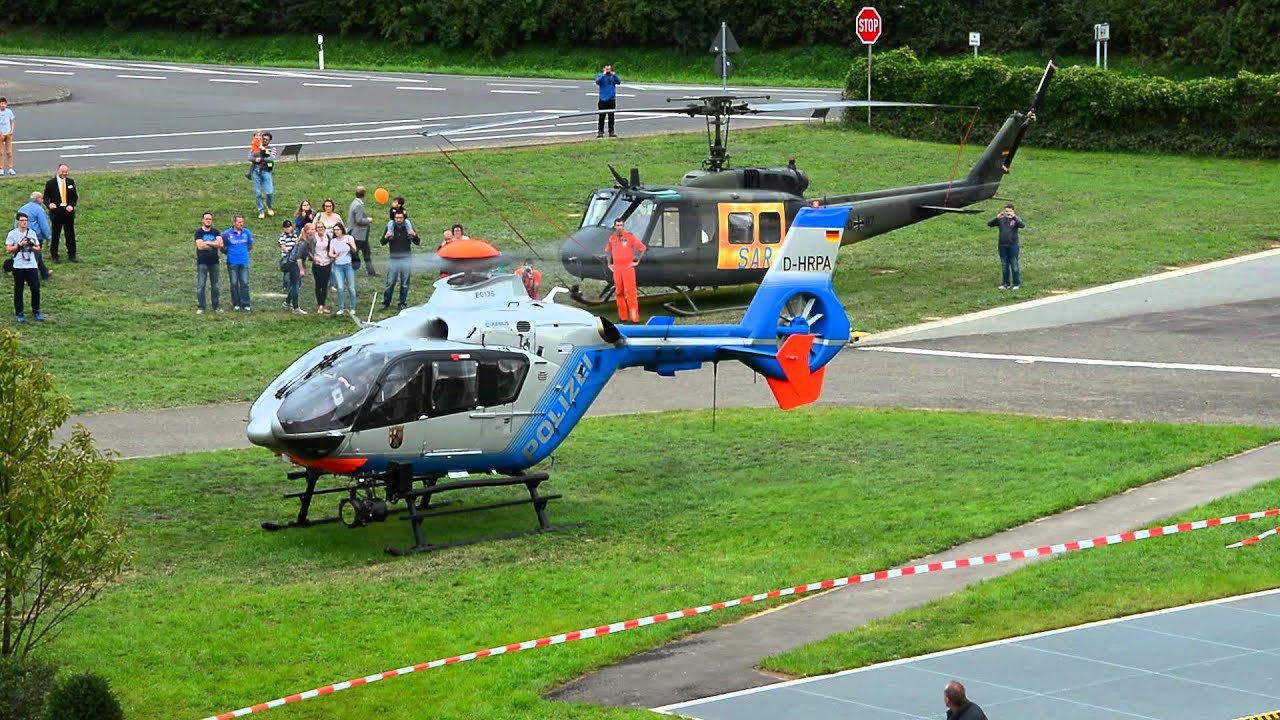 Polizei Rheinland-Pfalz - Start EC 135 D-HRPA (Sperber 1) 12.09.2015